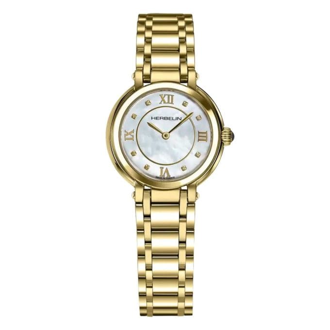 Herbelin Gold Plate Galet-Dame Watch 17430BP59