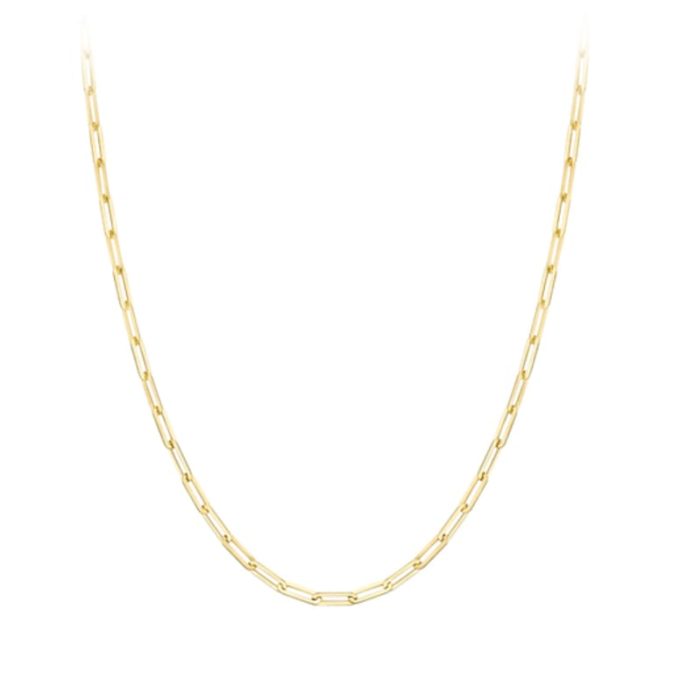 18ct Yellow Gold Paper Clip Link Chain