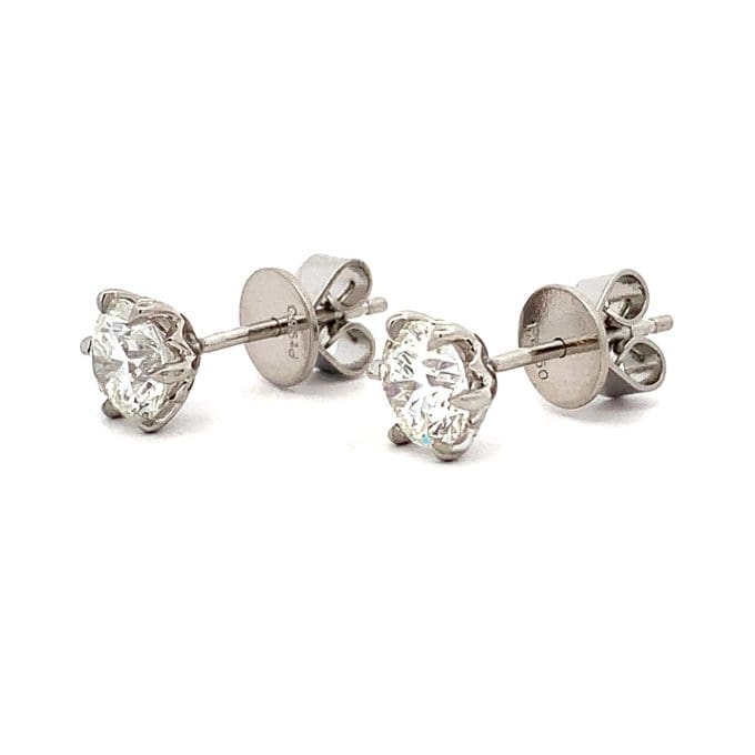 1.60ct Diamond Platinum Stud Earrings