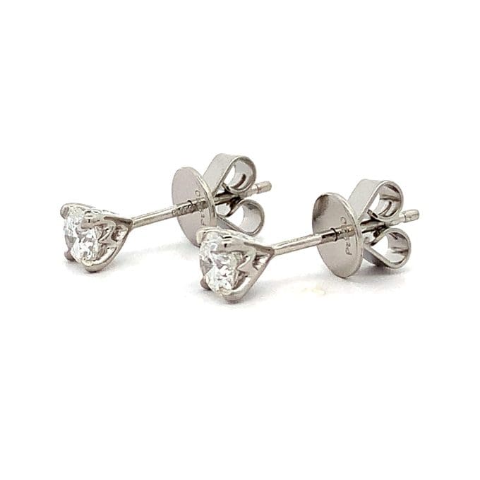 0.66ct Diamond Platinum Stud Earrings