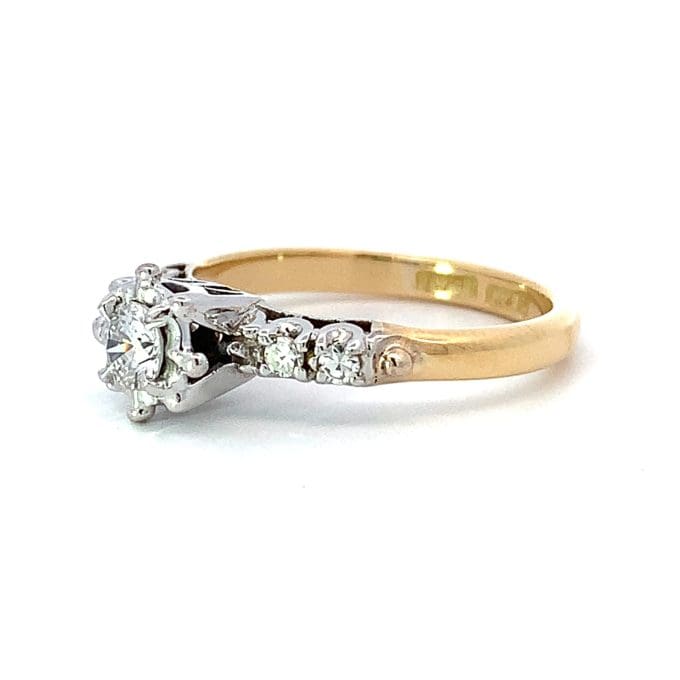 Vintage 18ct & Platinum Diamond Solitaire Ring