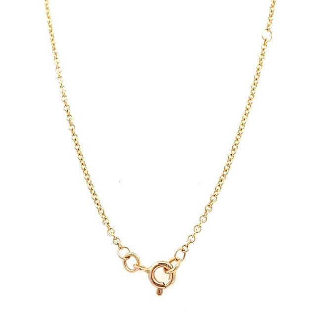 Yellow Gold Solid Cross Necklace 20mm