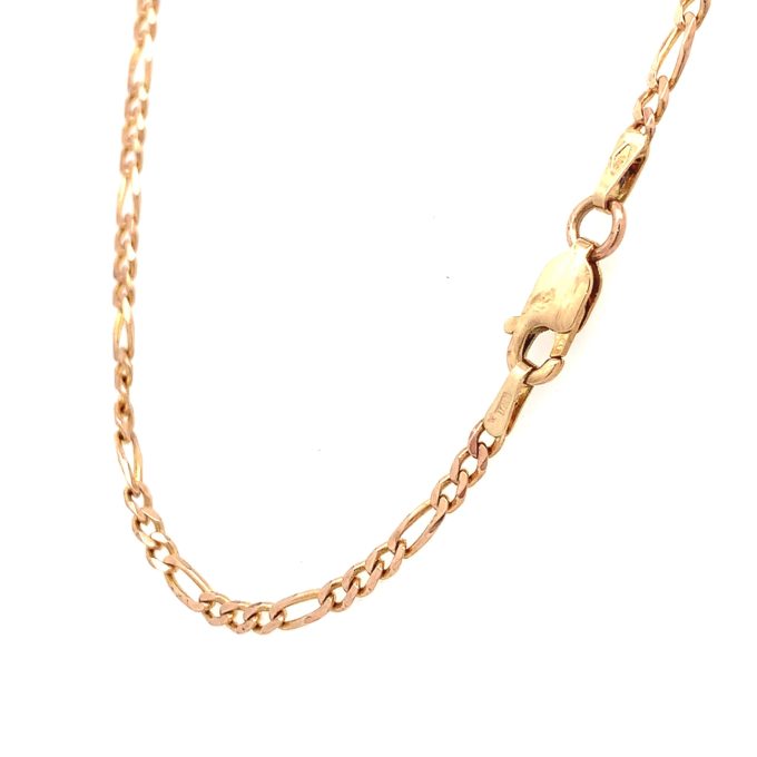 9ct Yelllow Gold Figaro Chain 18"