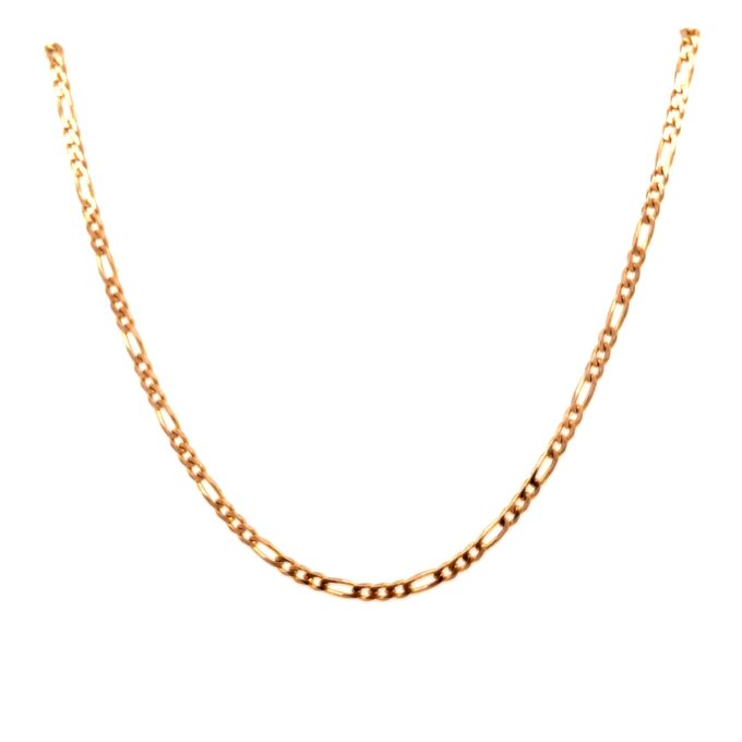 9ct Yelllow Gold Figaro Chain 18"