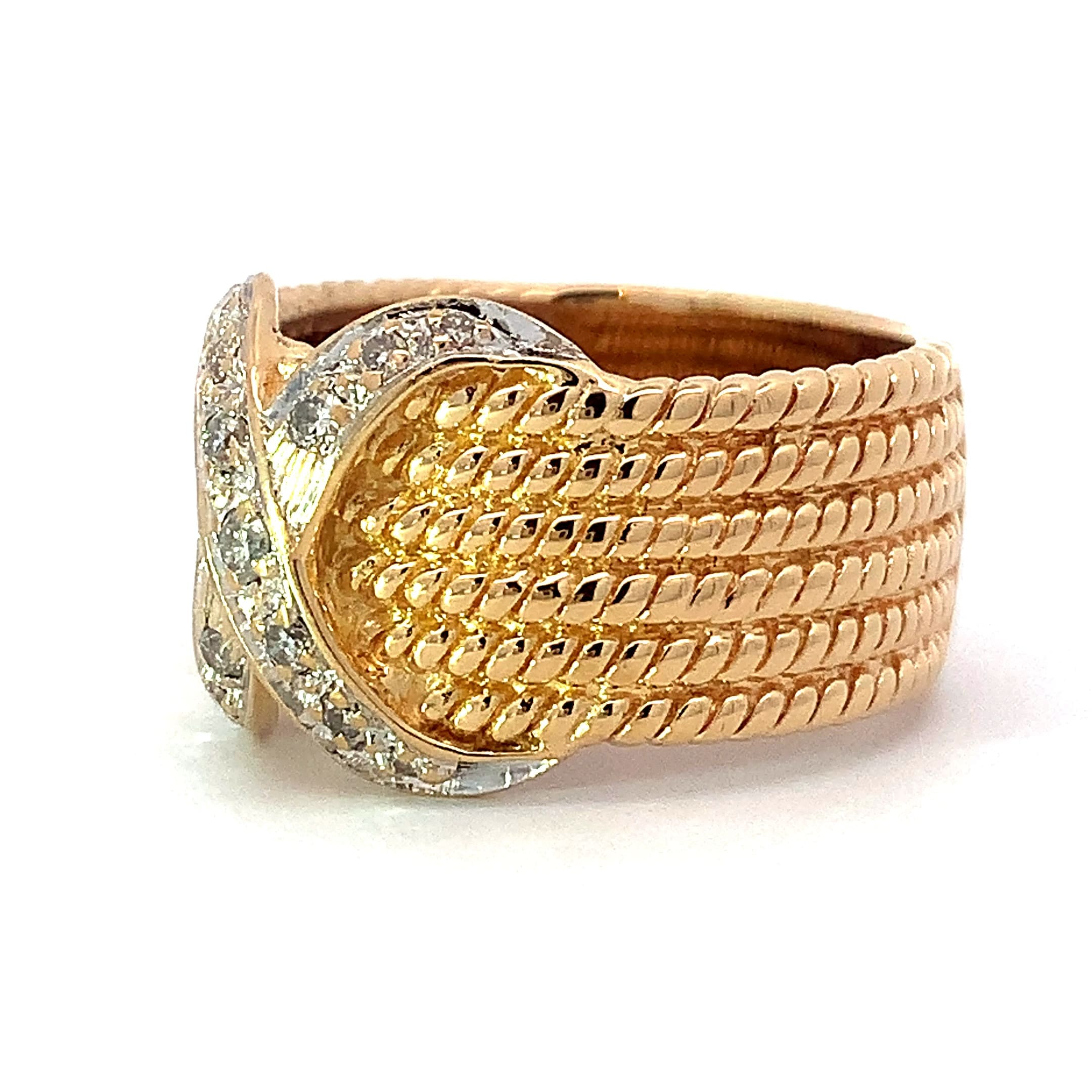 18ct Gold Tiffany Style Diamond Dress Ring