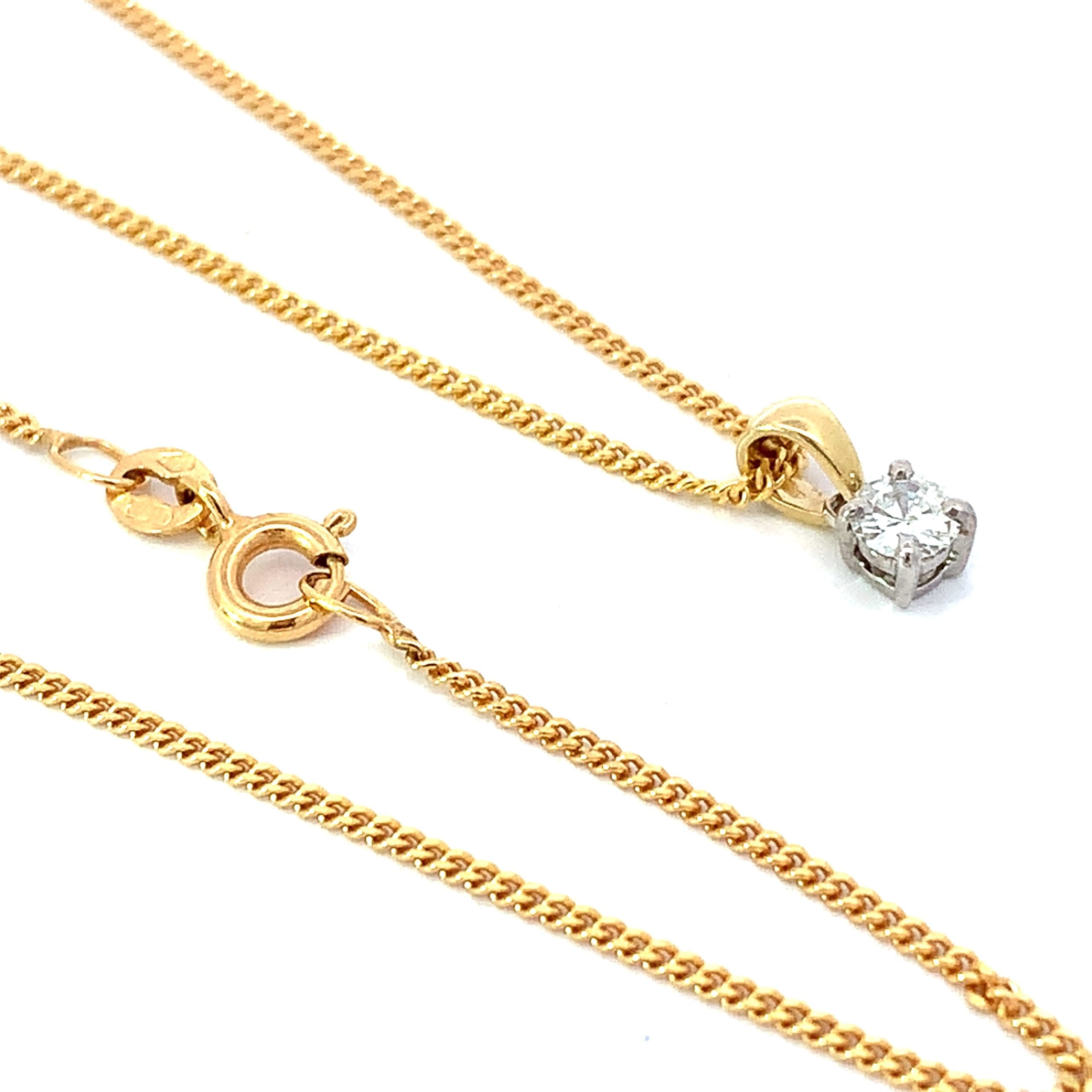 0.25ct Diamond Solitaire Necklace