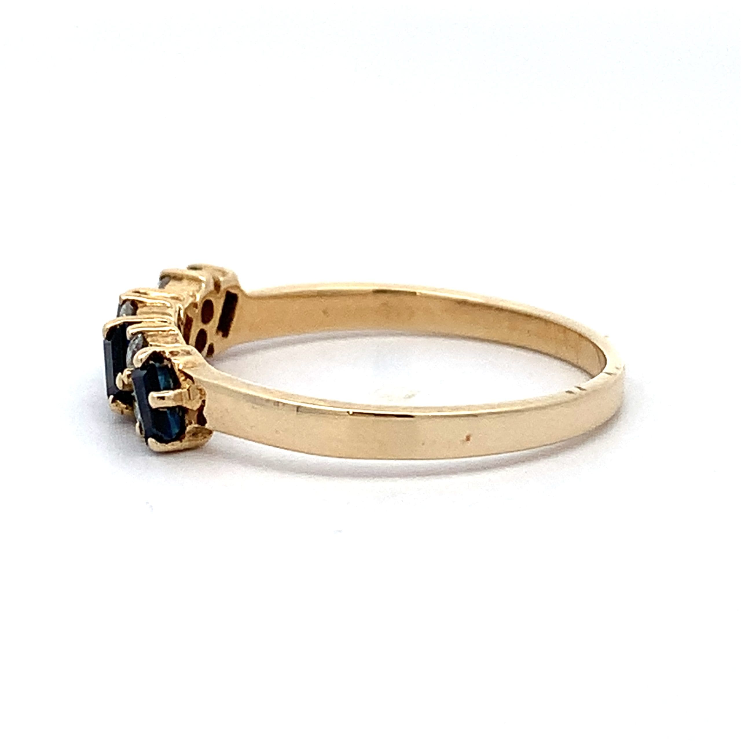 Sapphire and Diamond Gold Dress Ring