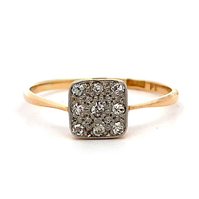 Vintage Diamond Pave Top Dress Ring