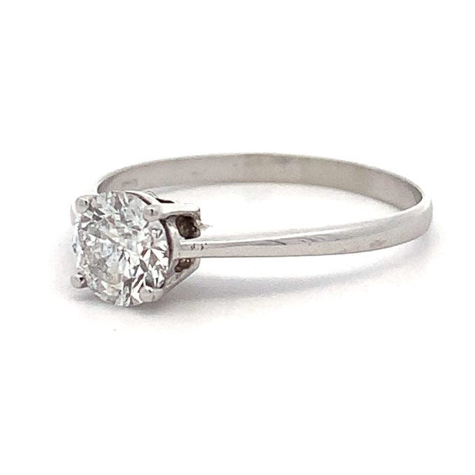 0.62ct Diamond Four Claw Platinum Solitaire Ring