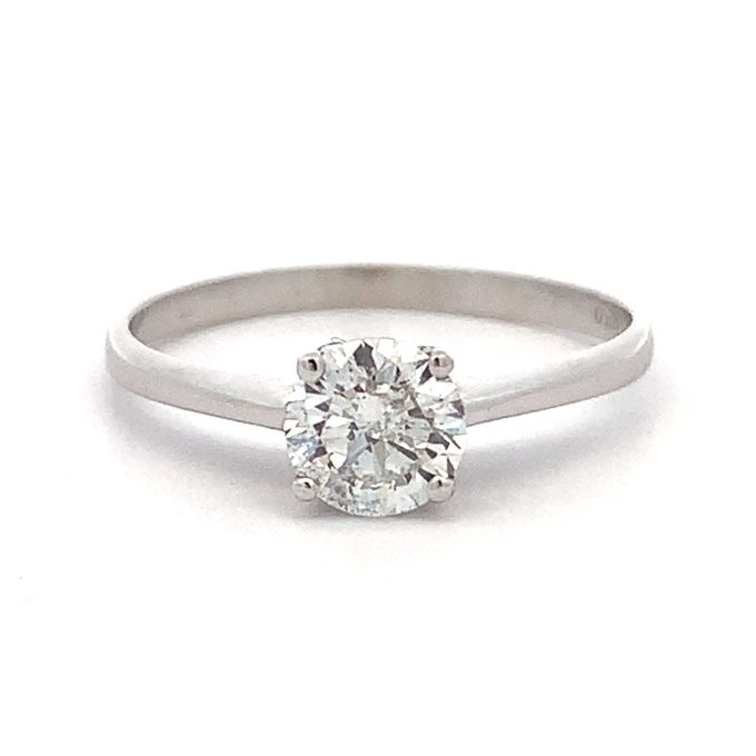 0.62ct Diamond Four Claw Platinum Solitaire Ring