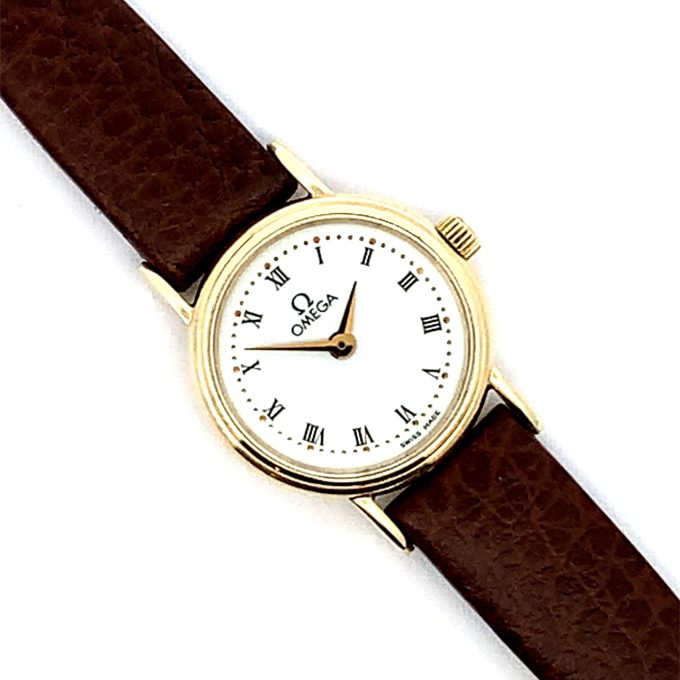 9ct Gold Omega Ladies Quartz Watch