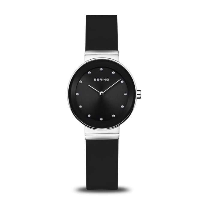 Bering Ladies Classic Black Rubber Watch 10129-402