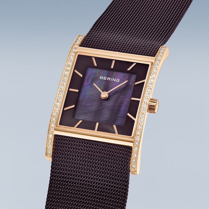 Bering Ladies Rose Gold Square Dial Watch 10426-262-S