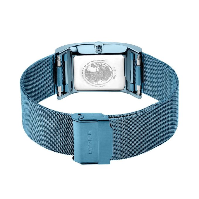 Bering Ladies Blue Square Dial Watch 10426-398-S