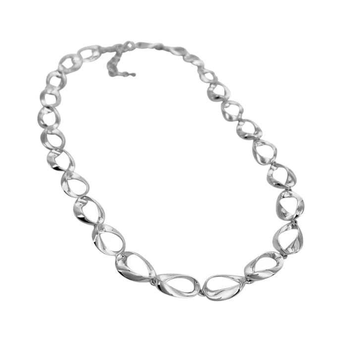 Silver Mobeus Link Necklace