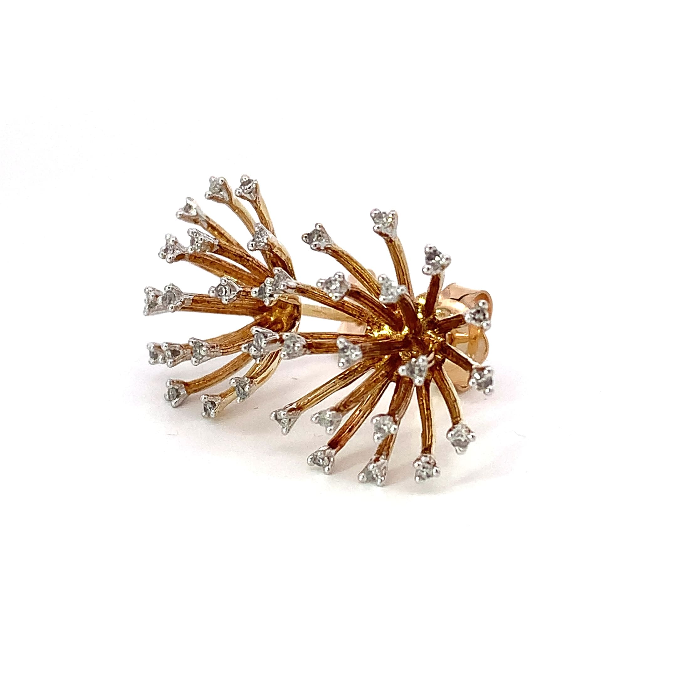 Vintage Diamond Burst Stud Earrings
