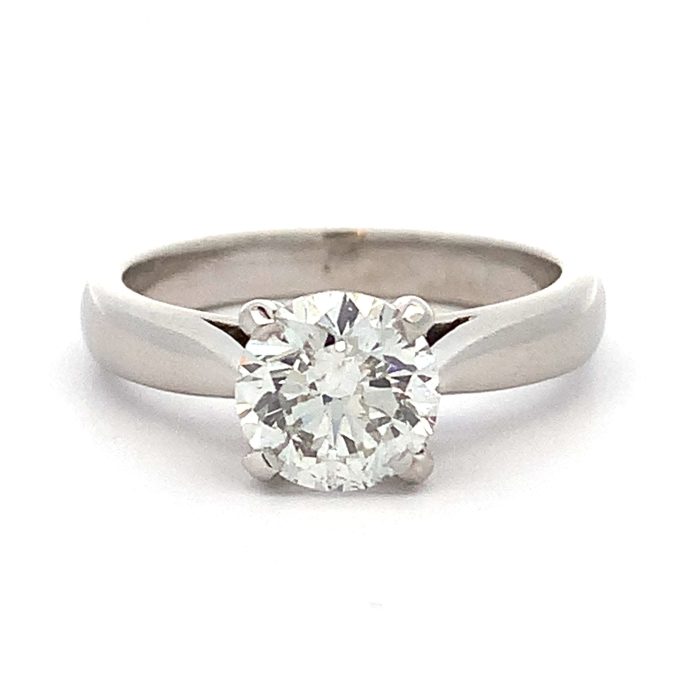 1.26ct Diamond Platinum Solitaire Ring