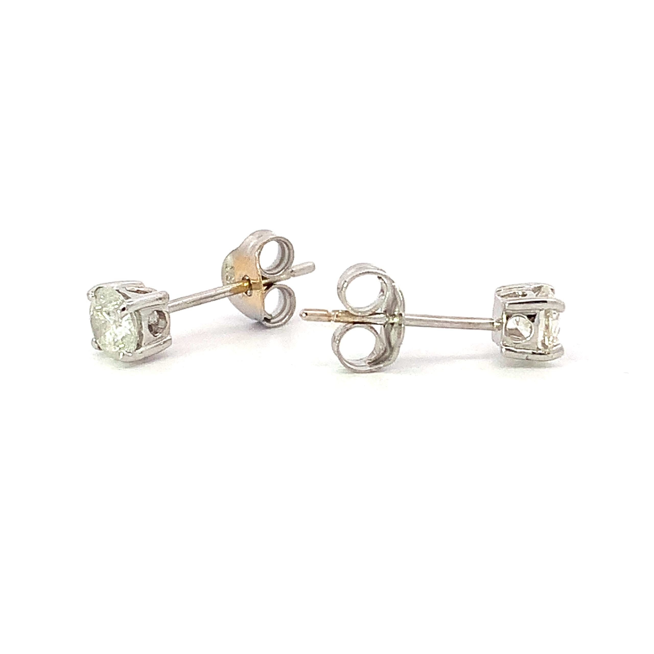 0.50ct Diamond White Gold Stud Earrings