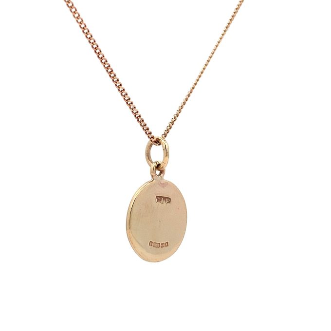 9ct Gold Disc Pendant Necklace