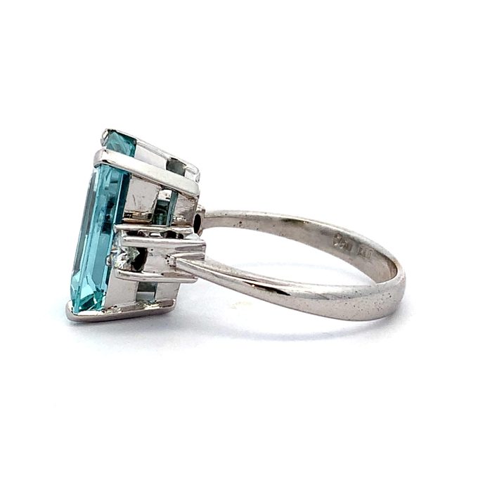 Aquamarine and Diamond Dress Ring