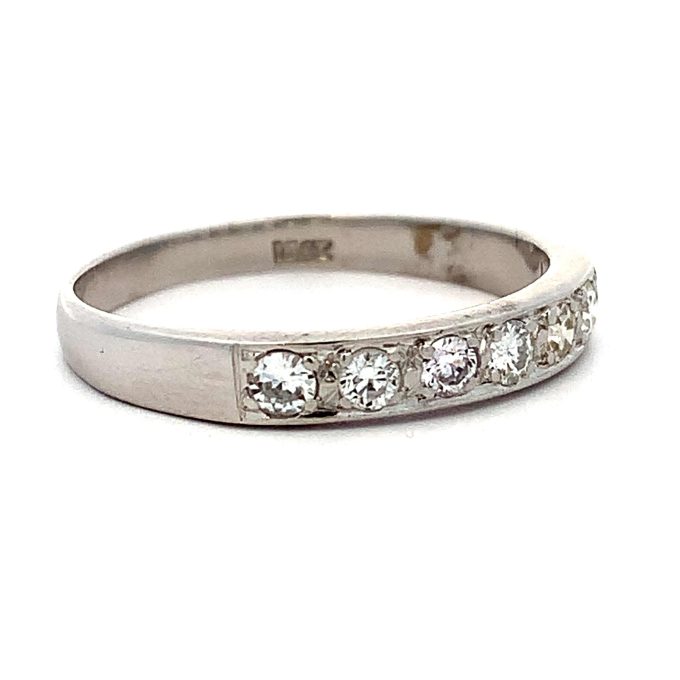 Seven Diamond White Gold Eternity Ring