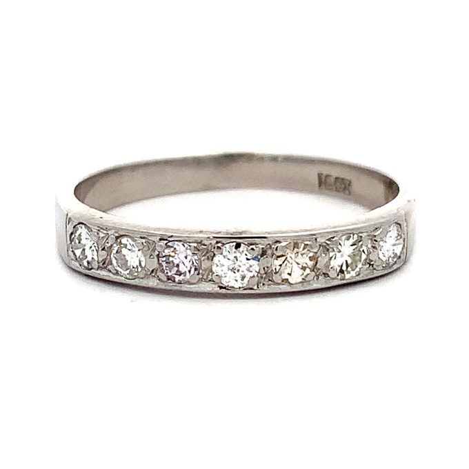 Seven Diamond White Gold Eternity Ring