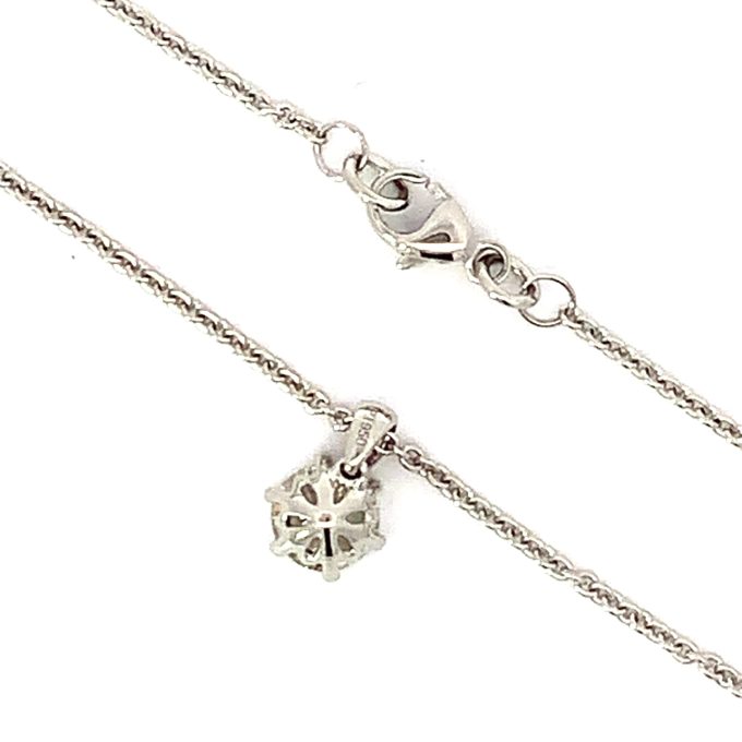 Platinum 0.80ct Diamond Solitaire Necklace