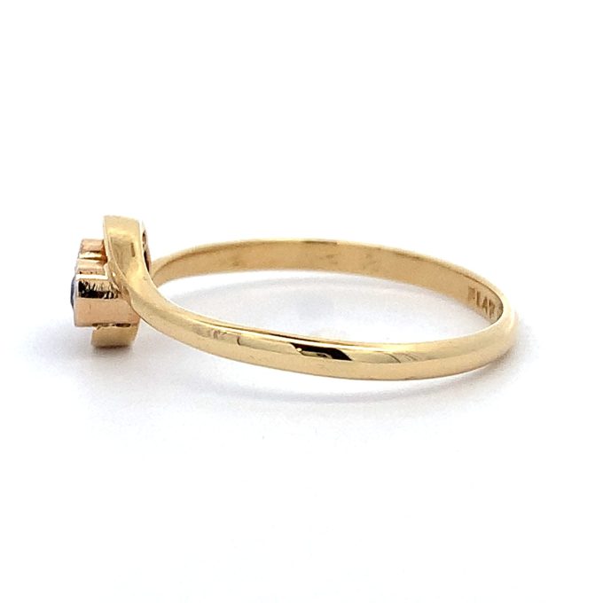Vintage Sapphire and Diamond Twist Ring