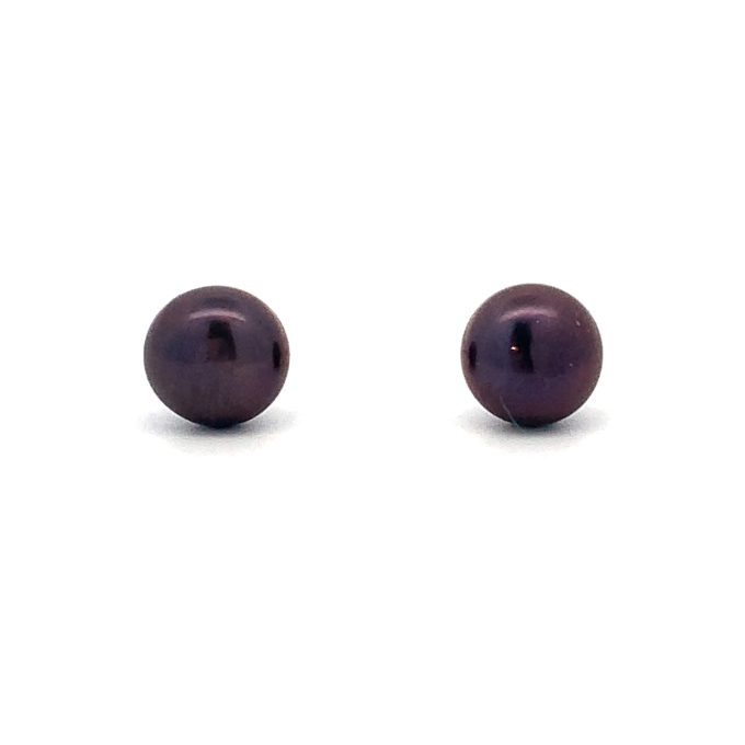 Peacock Freshwater Pearl Stud Earrings