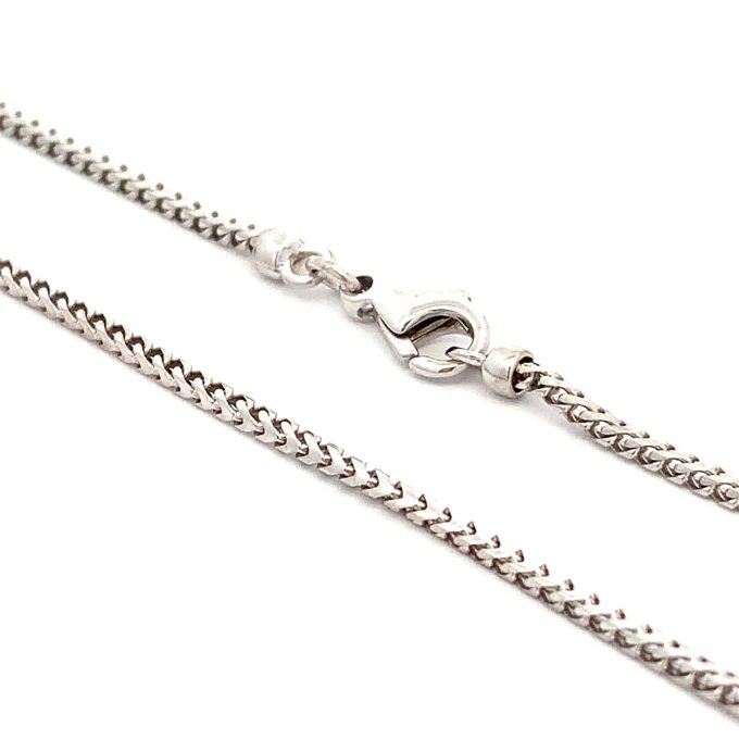 18ct White Gold Franco Chain - 20 Inch