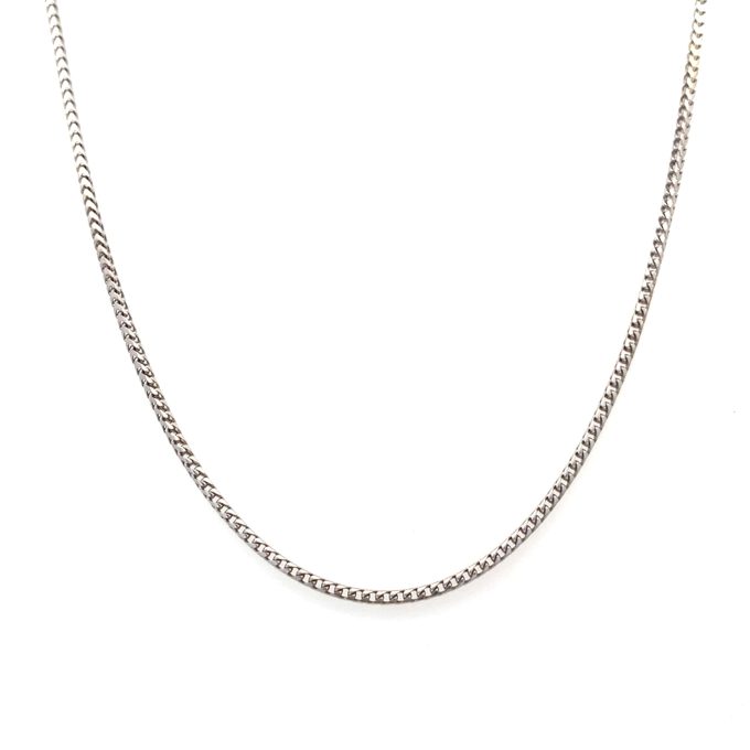 18ct White Gold Franco Chain - 20 Inch