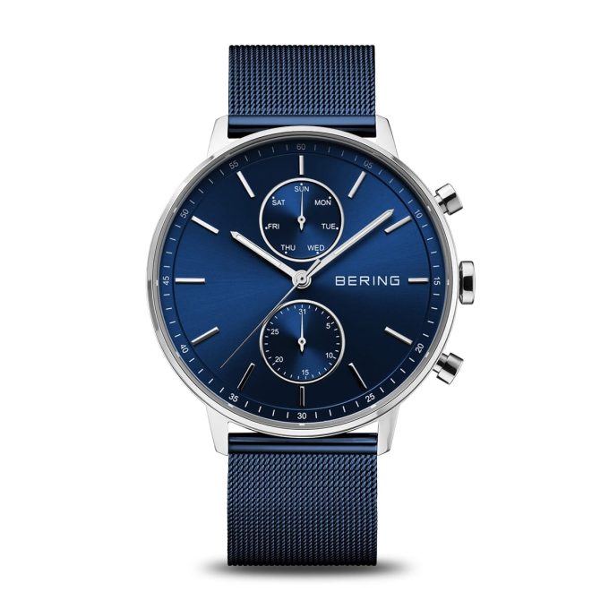 Bering Gents Brushed Blue Day/Date Watch 13242-307