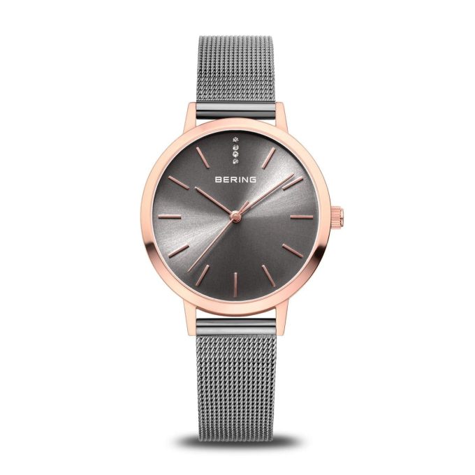 Bering Ladies Classic Rose / Gunmetal Watch 13434-369