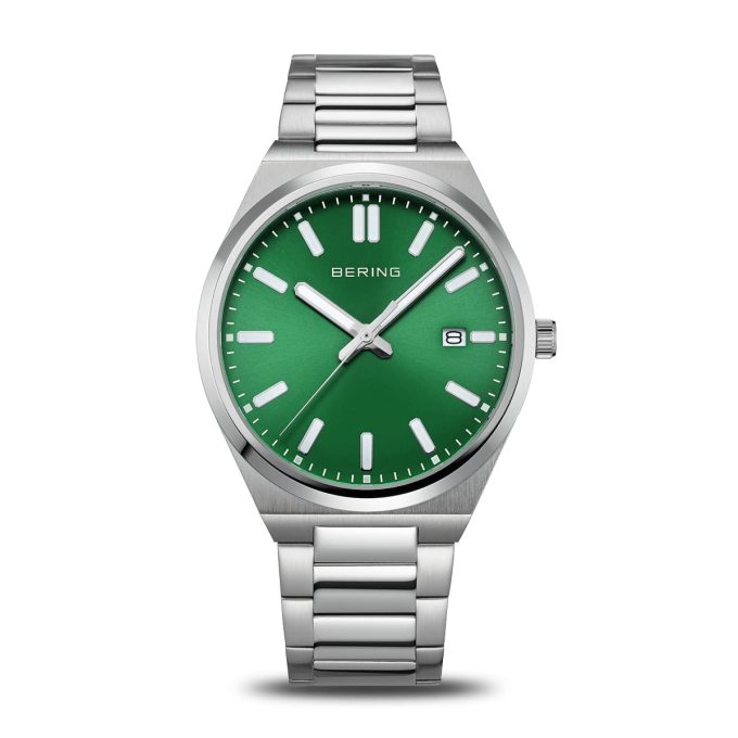 Bering Gents Green Slim Date Watch 17639-708