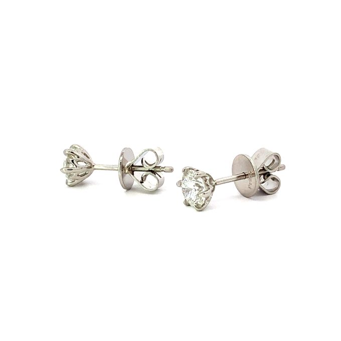 1.00ct Diamond Platinum Stud Earrings