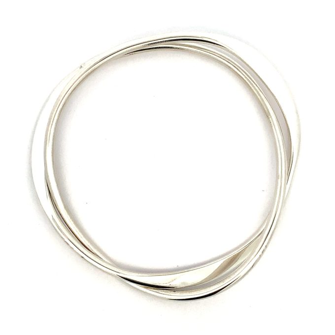 Silver Solid Wrap Bangle