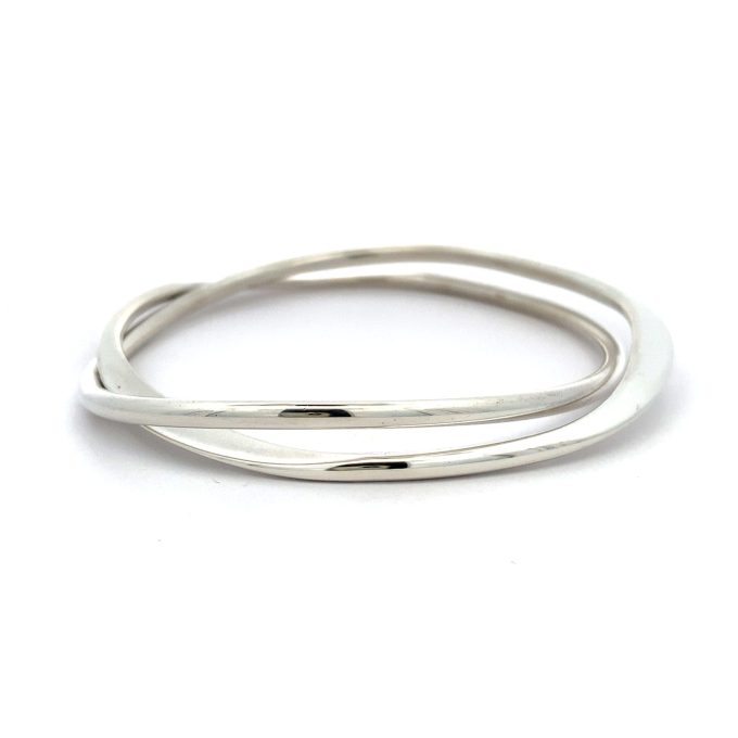 Silver Solid Wrap Bangle