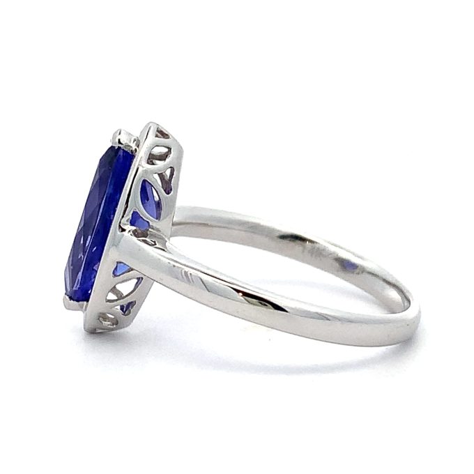 White Gold Marquise Tanzanite Dress Ring