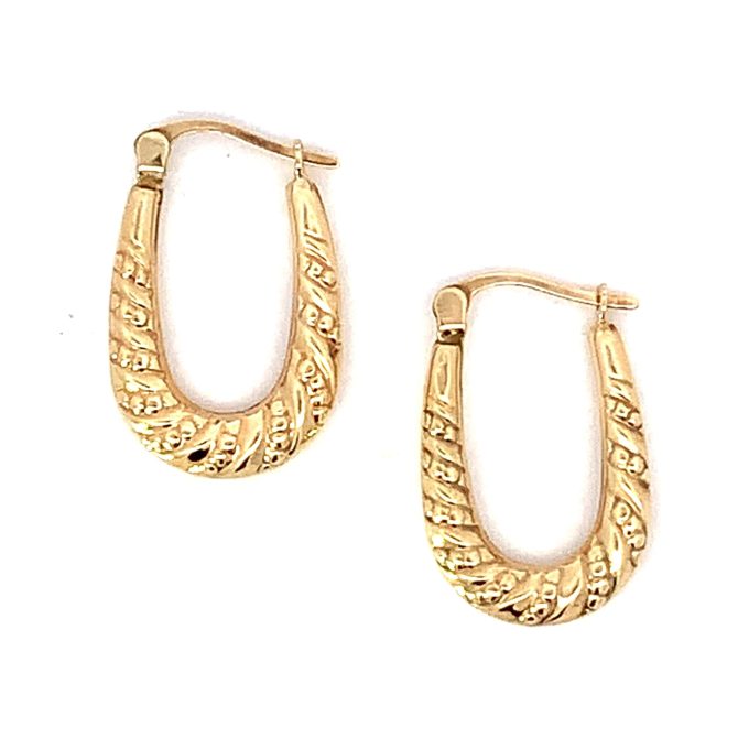 Yellow Gold Creole Hoop Earrings