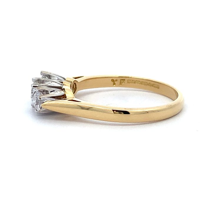 0.50ct Diamond Trilogy Yellow Gold Ring
