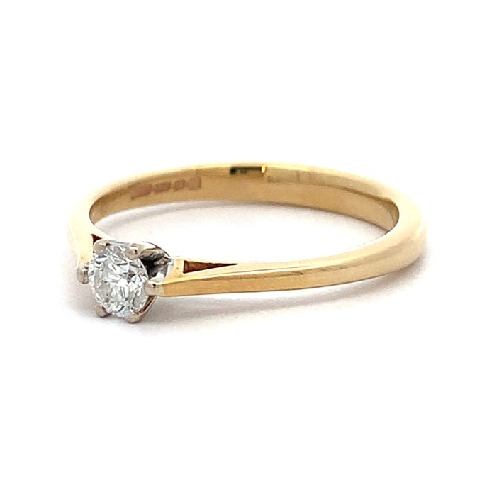0.20ct Diamond Yellow Gold Solitaire Ring