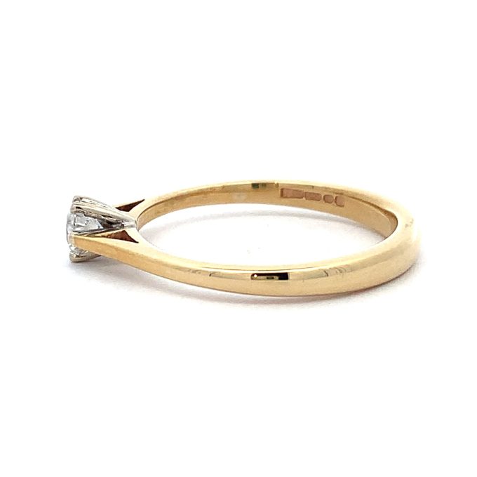 0.20ct Diamond Yellow Gold Solitaire Ring