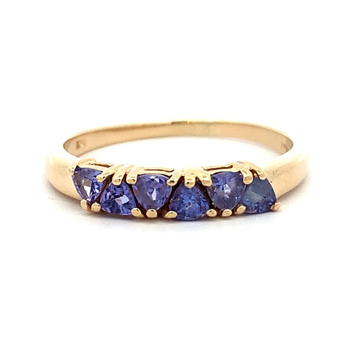 Tanzanite Claw Set Eternity Ring