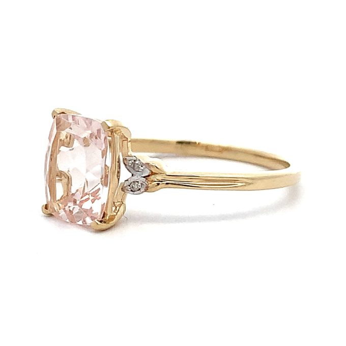Morganite and Diamond Dress Ring