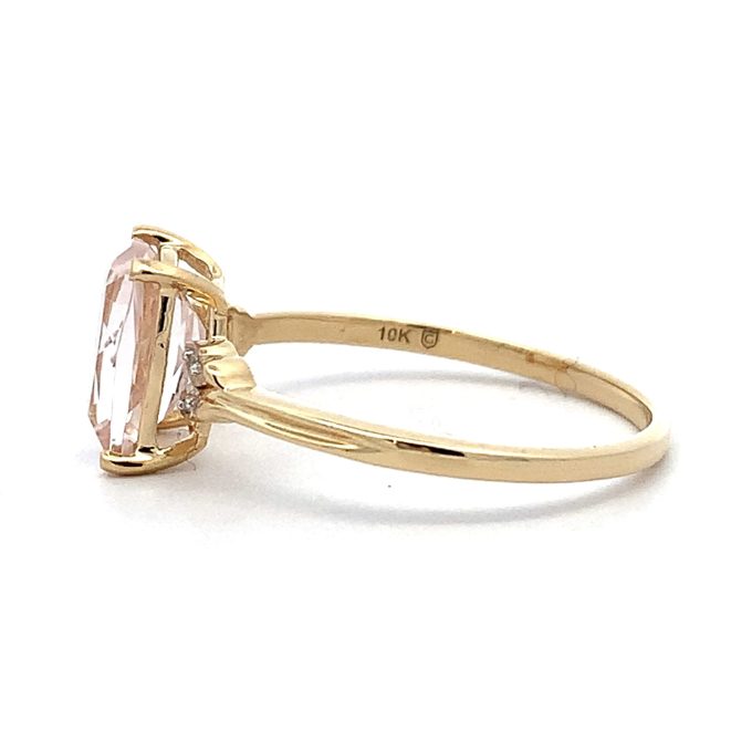 Morganite and Diamond Dress Ring