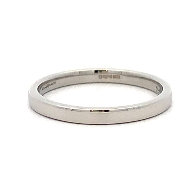 Platinum Ladies Court Band - 2mm