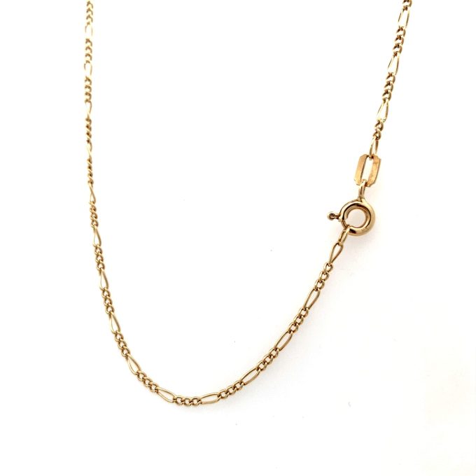 9ct Yelllow Gold Figaro Chain 19"