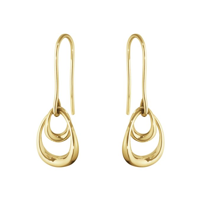 Georg Jensen Gold Offspring Hook Drops