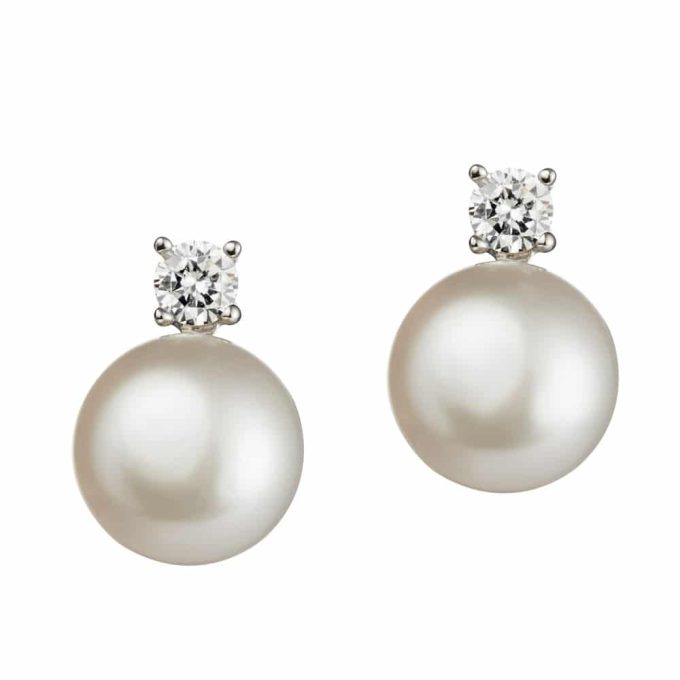 Jersey Pearl Classic Stone Set Stud Earrings