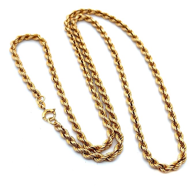 9 Carat Yellow Gold Rope Chain - 24"
